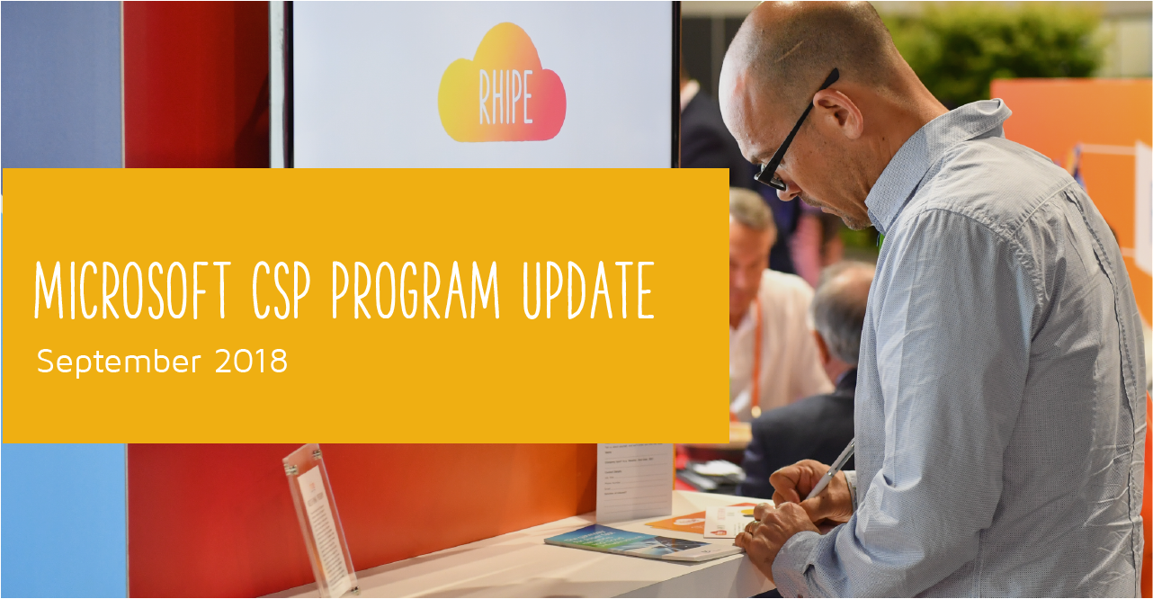 Microsoft CSP Program Update September 2018